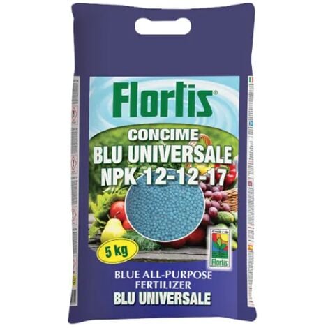 ORVITAL Concime universale granulare Blu Flortis NPK 12-12-17 sacco da 5 kg