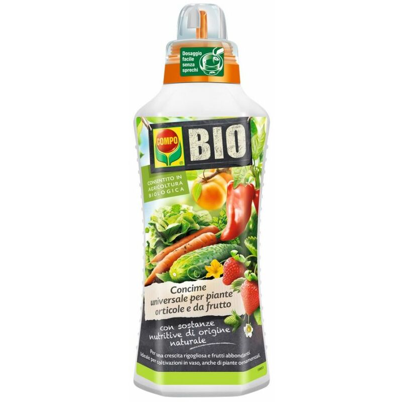 Concime liquido bio per piante da frutto e orticole 1LT Compo