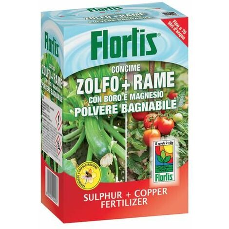 Concime Zolfo e Rame Polvere Bagnabile Flortis 250 gr