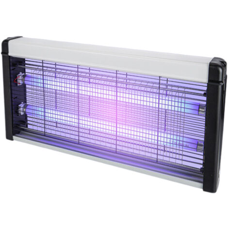 FITAGS Concise Home Anti Moustique Lampe UV Tue Mouches,Anti Insectes Répulsif, Destructeur d' Insectes Non Toxique pour Maison, Bureau, Anti Moustiques Exterieur, argenté (30w) STOL