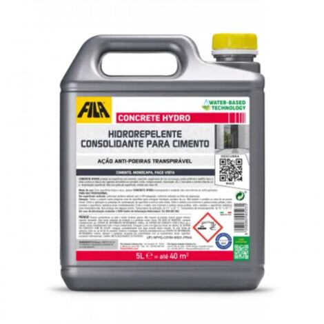 Concrete Hydro: Hidrorrepelente Consolidante para Cemento / Caja 4 un 5 L / Hidrófugo