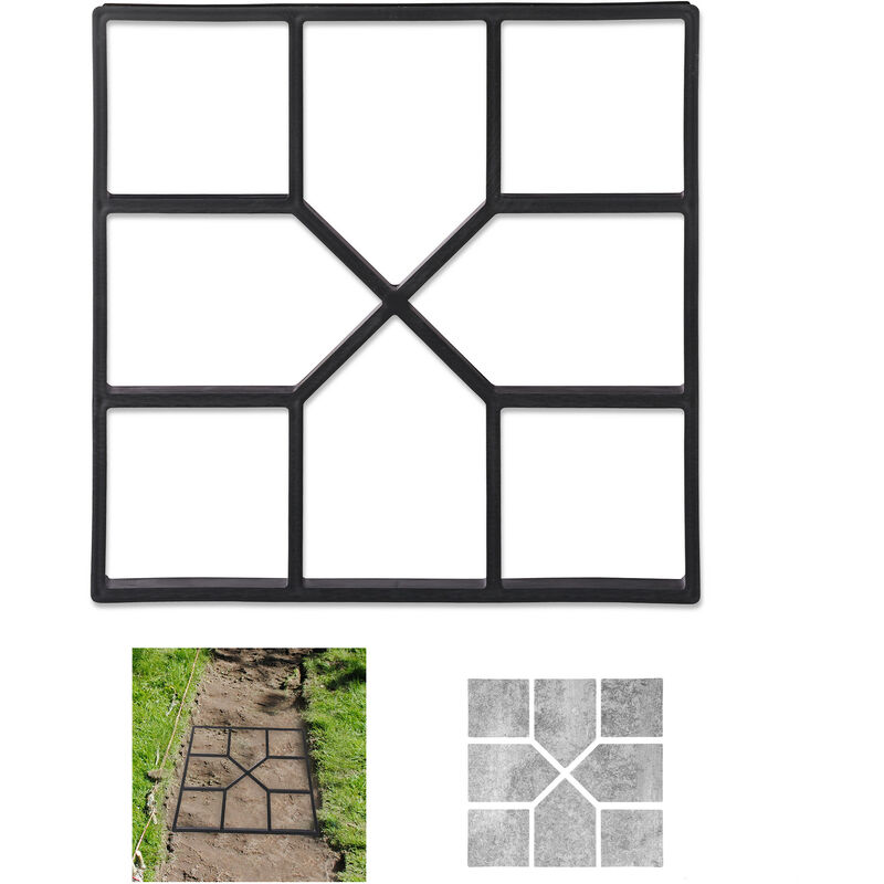 Concrete Mould Form Square Casting Mold Cement Path Paving Pattern Maker 40 x 40 cm