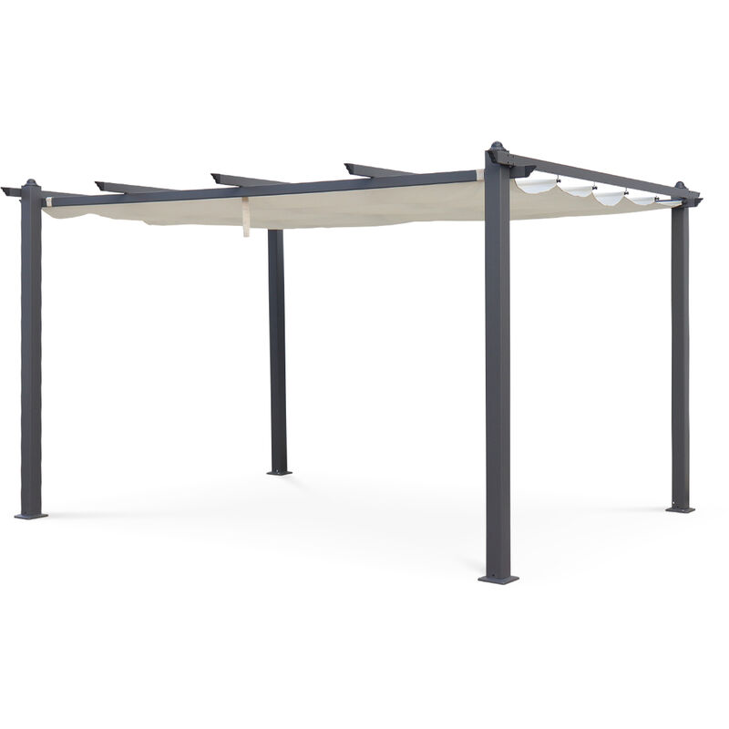 Condate: Aluminium pergola 3x4m with retractable canopy ...