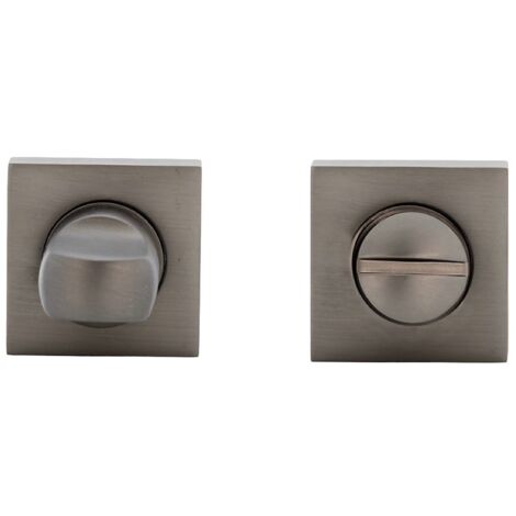 Condena puerta zamak grafito 35mm roseta cuadrada para baño