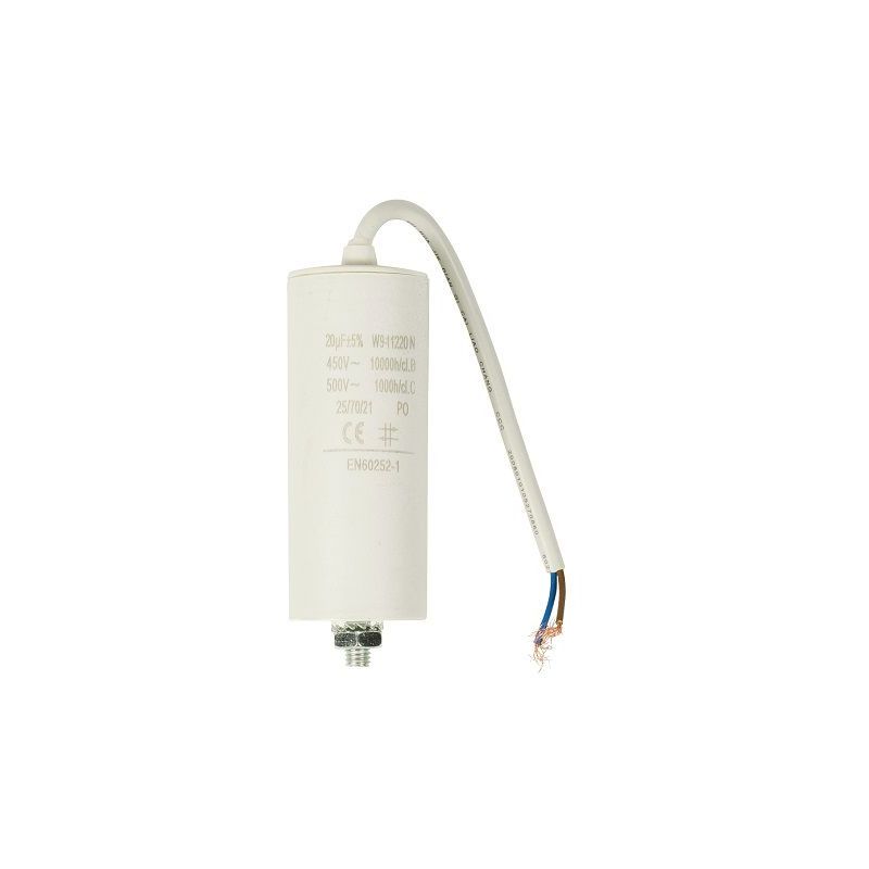 

Fixapart - Condensador arranque motor electrico 20.0 uF 450 V con cable Blanco