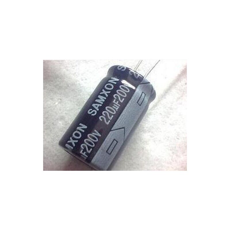 

Condensador Electrolitico 220uF 200Vdc Medidas 22x25mm 2pin