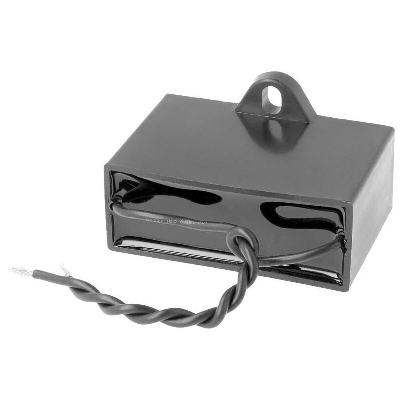 

Condensador Motor 12uF 450Vac Con Cables Fijacion Tonillo Pasante M4
