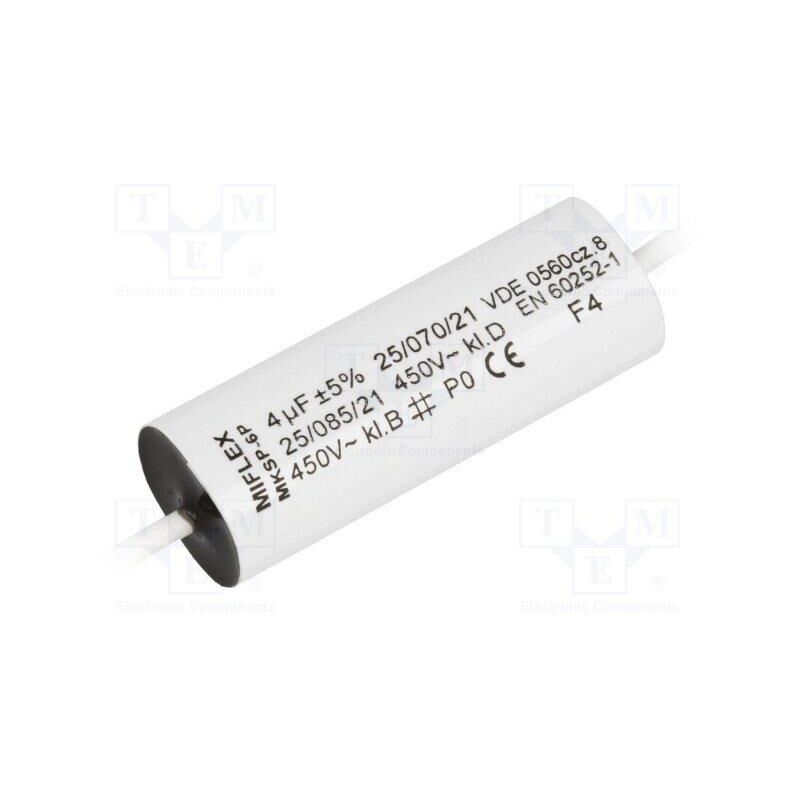 

Condensador Motor 4uF 450Vac AXIAL Medidas 15x47mm MKSP
