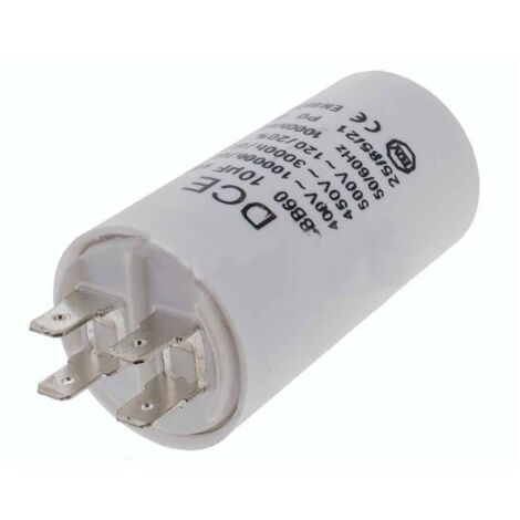 Condensador Trabajo Lavadora Universal 10 µF 450V