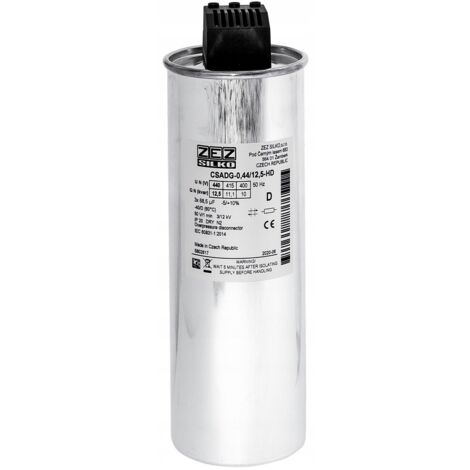 Condensador ZEZ-Silko 12.5kvar 440V Cn=3x68.51μF In=3x16.42A