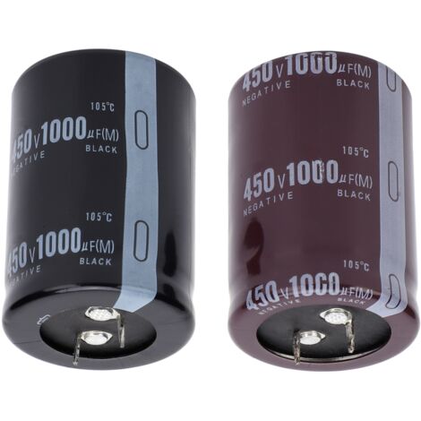 Condensadores electrolíticos cilíndricos de aluminio, 105 °C, 35 x 50 mm, 1000 µF, 450 V