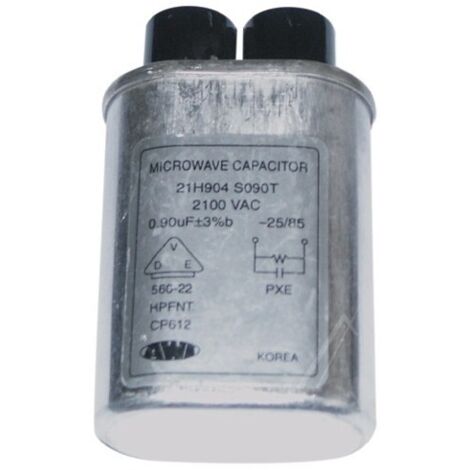 CONDENSATEUR 0.90UF   2100V POUR MICRO ONDES MOULINEX