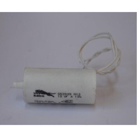 Condensateur 12uF à visser Ø 36x70mm 12-250V 50Hz N12 pour lampe à décharge RELCO