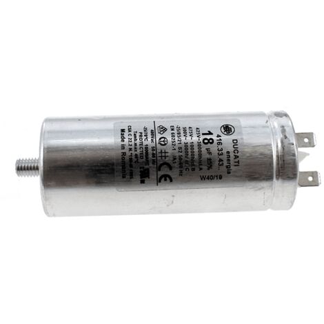 CONDENSATEUR 18 UF. COMPRESSOR pour SECHE LINGE INDESIT - C00296252