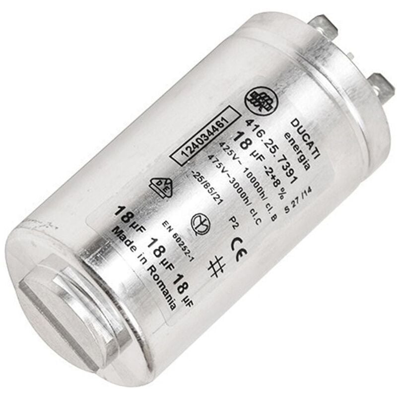 Condensateur 18µf (1240344612) Sèche-linge 326842 Electrolux aeg, zanussi, faure, ezanker