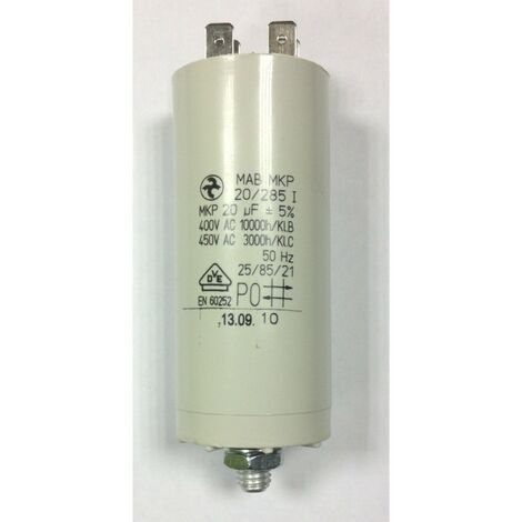 Condensateur 20uF – 4 fiches filetées M8 – Compatible outils WOLF et autres marques – Installation facile