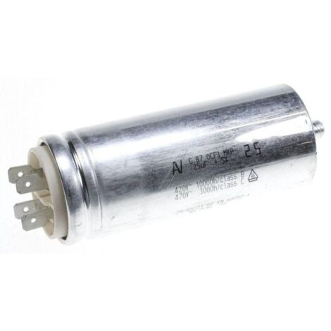 CONDENSATEUR  25,0UF-470V POUR LAVE-LINGE & SECHE-LINGE BEKO - GRUNDIG - SMEG - BLOMBERG