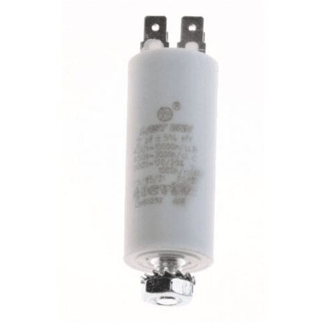 Condensateur 2μF 450V pour hotte – Démarrage radial 49mm x 25mm – Compatible Brandt, De Dietrich, Indesit – 79X0118 - 2UF-450
