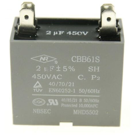 CONDENSATEUR 2UF/450V POUR HOTTE ELECTROLUX - 4055336566