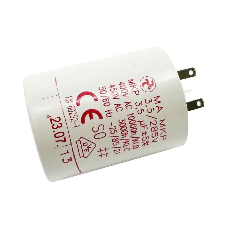 Condensateur 3,5µF - Ø30x38mm - pour moteur de volet roulant Cosses 2.8 mm - Somfy 5113668A