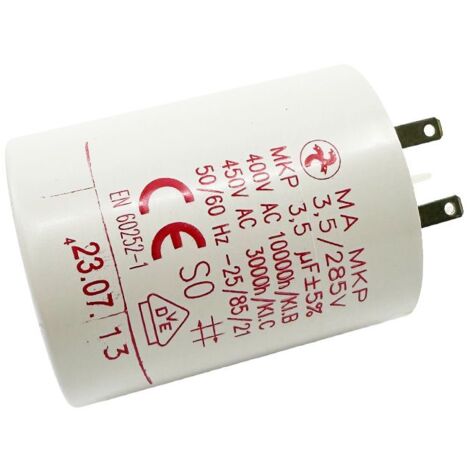 Condensateur 3,5µF - Ø30x38mm - pour moteur de volet roulant Cosses 2.8 mm - Somfy 5113668A