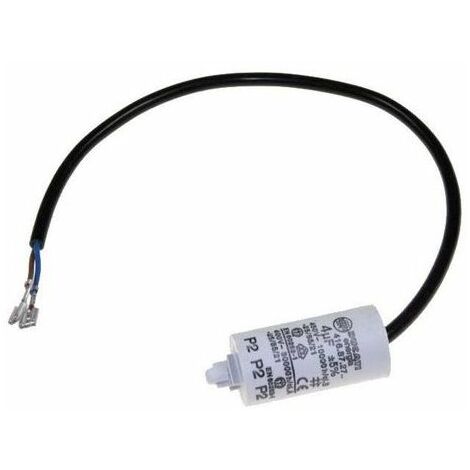 Condensateur 4µF de démarrage (45X3560, C00276714) Réfrigérateur, congélateur AEG, AMICA WRONKI, ARISTON HOTPOINT, ARTHUR MARTIN ELECTROLUX, AVEA, BAUKNECHT, BLOMBERG, BOMANN, BOREAL, BOSCH, BRANDT, C