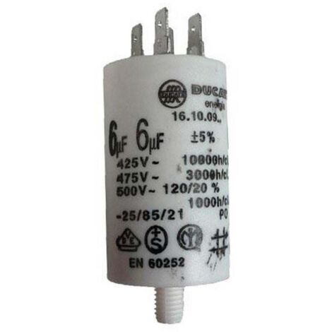 Condensateur 6MF 450V (LV0817100) Lave-vaisselle 101932 FAGOR, AEG, ARTHUR MARTIN ELECTROLUX, PRIVILEG, ELECTROLUX