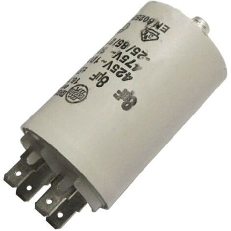 Condensateur 8MF 450V (60920-19108) (AS0030666) Sèche-linge 609203662894161402 BRANDT, FAGOR, VEDETTE, THOMSON
