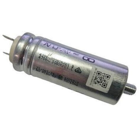 Condensateur 8MF 450V (AS0030666, 6531420) Sèche-linge 2I MARCHI, AEG, ARCTIC, ARDO, ARISTON HOTPOINT, ARTHUR MARTIN, ARTHUR MARTIN ELECTROLUX, ARTIC, ASTERIE, AYA, BALAY, BAUKNECHT, BEKO, BELLAVITA,