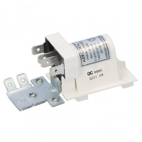 Condensateur antiparasite 32033812 pour Sèche linge AYA, BELLAVITA, CONTINENTAL EDISON, DAEWOO, ESSENTIEL B, FAR, HIGHONE, JEKEN, LINETECH, LISTO, MANHATTAN, OCEANIC, QILIVE, SABA, SHARP, TELEFUNKEN,