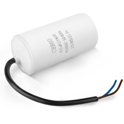 Condensateur CBB60 40uF 450V 2 fils 100mm moteur électrique démarrage compresseur pompe à eau