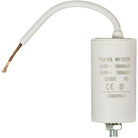 Condensateur de démarrage 12µF - 450V à câble