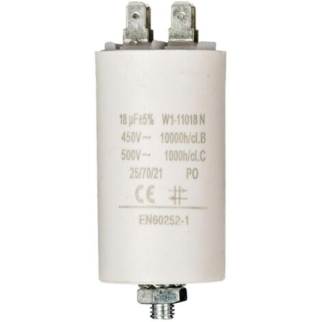 Condensateur de démarrage 18µF - 450V à cosses