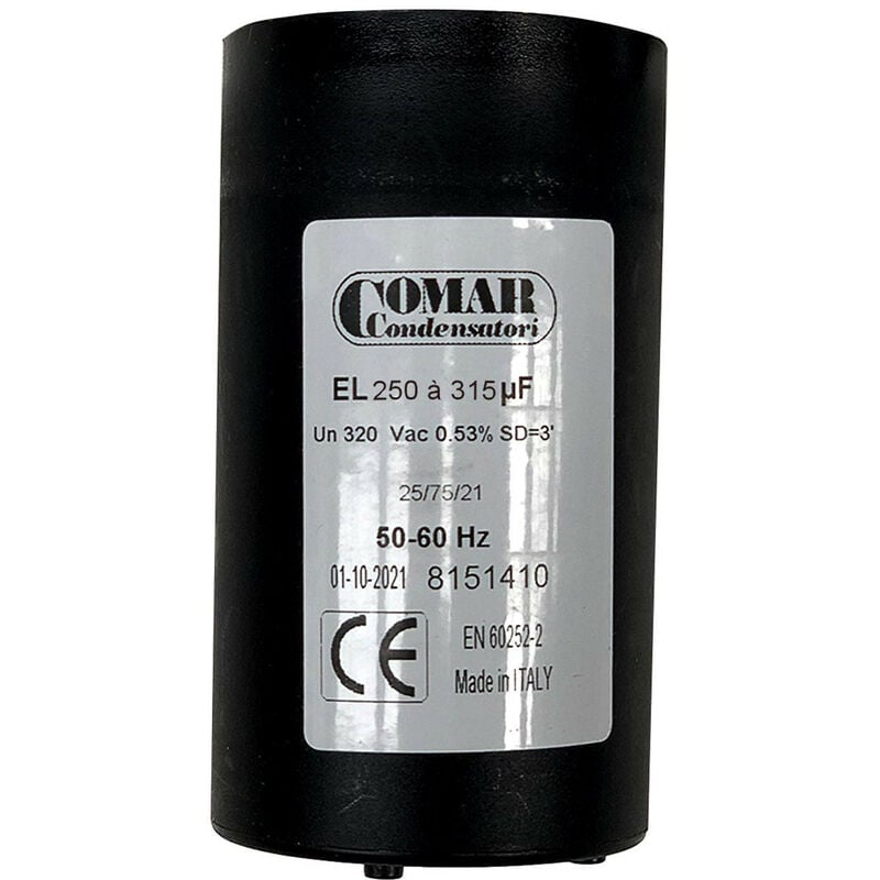 Condensateur De Démarrage 250uf à 315uf 250v à Cosses Faston Pour Moteur Monophasé