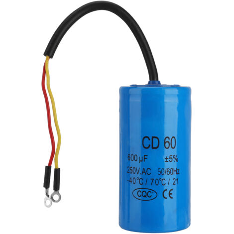 Condensateur de démarrage 250V AC 600µF 50/60Hz pour moteur de compresseur d'air