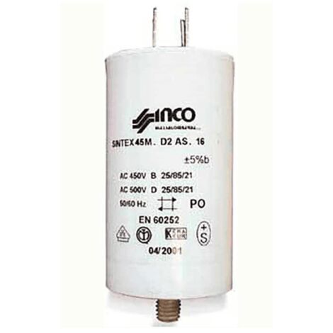 CONDENSATEUR DE DEMARRAGE 4 ΜF 450V 9010424 POUR LAVE LINGE - 11335