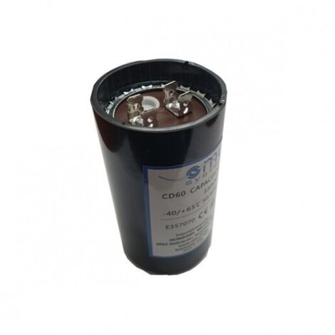Condensateur de démarrage moteur monophasé 160-200uF 330Vac – Electrolytique non polarisé – Connexion par bornes – Durée de vie 12 500 fois - CDI 160-200 UF