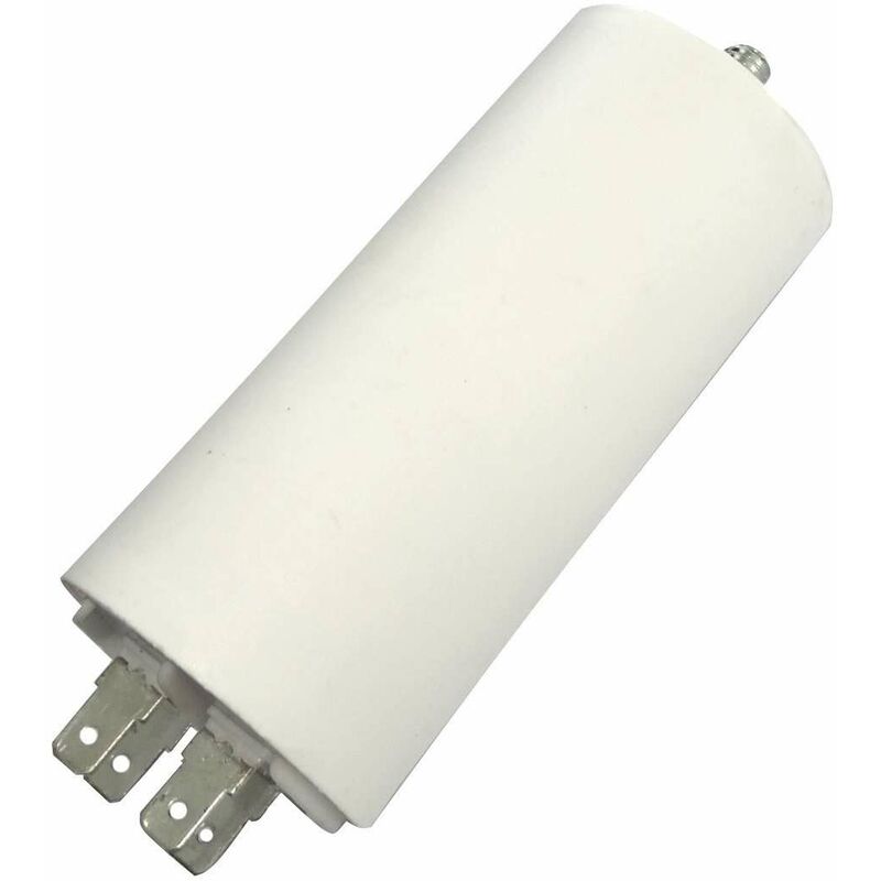 Condensateur de démarrage 70µF 450V Ø55mm longueur 120mm fixation M8 4 cosses Tondeuse électrique Moteur Appareils Electriques Ménagers Connecteur