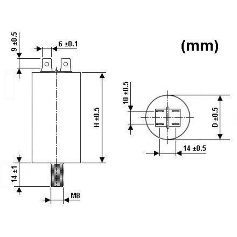 Condensateur de marche 2.5µF/450V Velleman SUE2U5