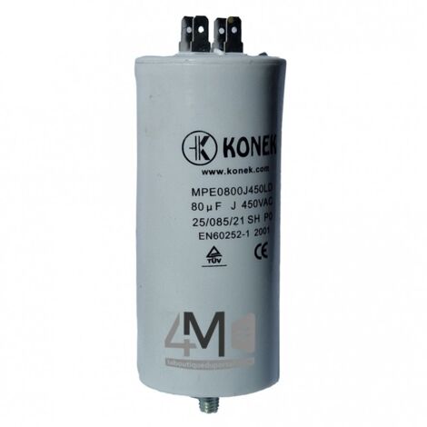 Condensateur Démarrage Moteur 80 µF / 450 V