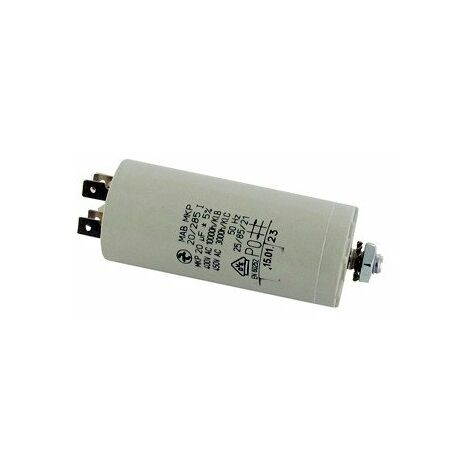 Condensateur électrique 20 UF – Adaptable pour circuits électroniques – Capacité 20µF – Utilisation professionnelle
