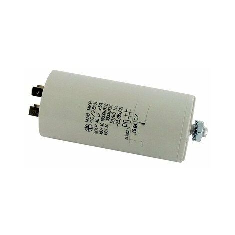 Condensateur électrique 40 UF – Adaptable pour circuits – Section 40mm² – Configuration raccord rapide – Usage professionnel