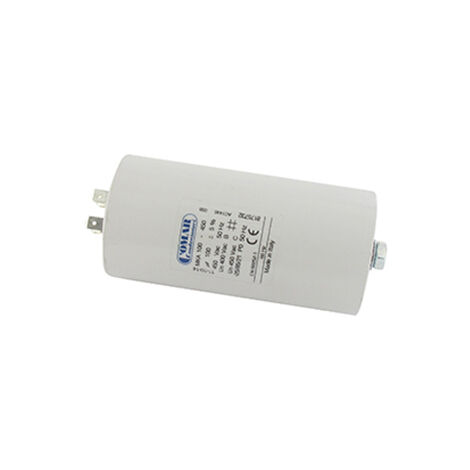 Condensateur électrique Universel 100 Uf. - Fixation M8 , ø: 60 Mm , H: 120 Mm