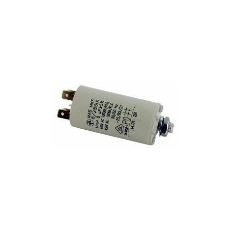 Condensateur électrique Universel 8 Uf - Fixation M8, ø: 30mm, H: 84mm