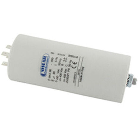 Condensateur Électrique Universel 80 Uf. - Fixation M8 , Ø: 50 Mm , H: 120 Mm