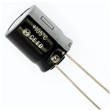 Condensateur électrochimique 2200µF 16V 105°C - Format Radial 13x25mm (Marque Indipc)