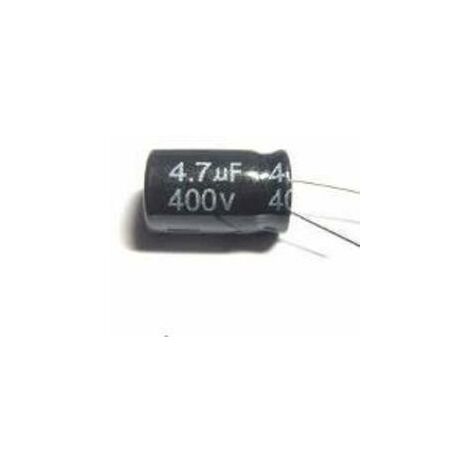 Condensateur électrolytique 4,7uf 400vdc 105Âºc Taille 10x13mm 4.7mf400v105