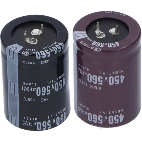 Condensateur Électrolytique Aluminium 560μF 450V - Parfait pour Amplificateurs Audio et Lampes LED Économiques