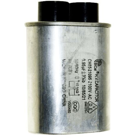 CONDENSATEUR HAUTE TENSION 0.95 NF 2100V POUR MICRO ONDES WHIRLPOOL - 481212158135