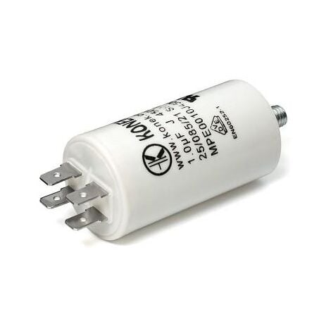 Condensateur Moteur de travail 1uf 450vac 28x55mm Faston Y M8 Ct1mf450v/faston